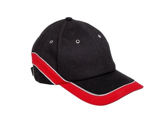 Lahti Pro Cotton Baseballcapser Svart Og Rød 12 Stk. (L1010300)