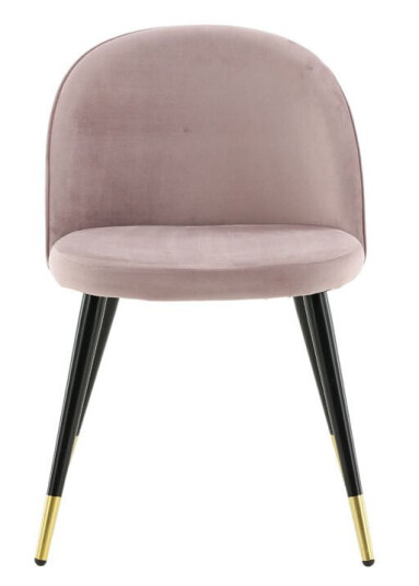 Velvet spisestuestoler velour rosa, svart, messing dekor. Velvet spisestuestoler velour rosa, svart, messing dekor.