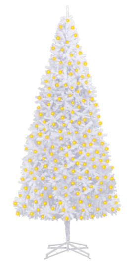 vidaXL Kunstig juletre med LED 400 cm hvit