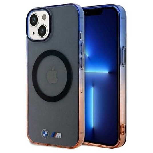BMW iPhone 15/14 Plus 6.7" Gradient MagSafe Hardcase Bumper - Grå BMW iPhone 15/14 Plus 6.7" Gradient MagSafe Hardcase Bumper - Grå