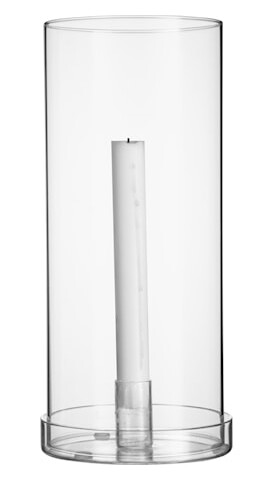 Ernst Glasslykt 29 cm til Kronelys - Transparent Lysestake Ernst Glasslykt 29 cm til Kronelys - Transparent Lysestake