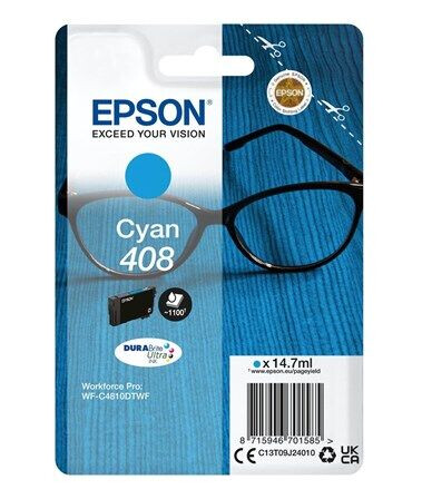 Epson 408 - high capacity - cyan - original - ink cartridge - Blekkpatron Blå Epson 408 - high capacity - cyan - original - ink cartridge - Blekkpatron Blå