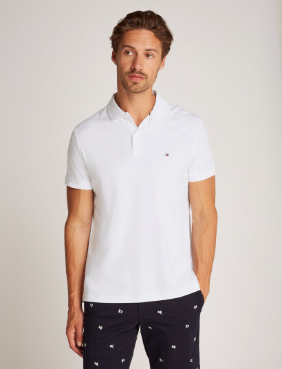 Tommy Hilfiger Liquid Cotton Essential Reg Polo - White - XXXL