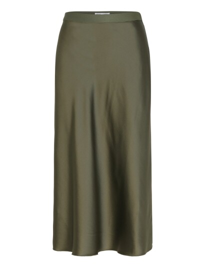 Ahlvar Gallery Hana Satin Skirt Khaki green S