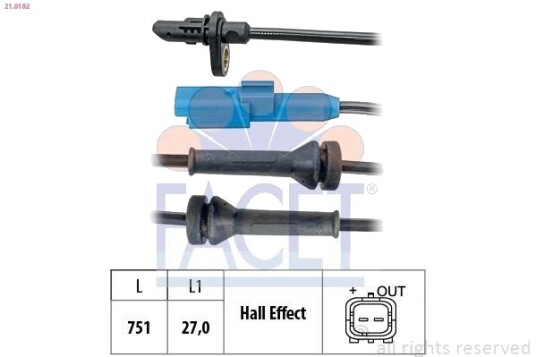 FACET 21.0182 Sensor ABS