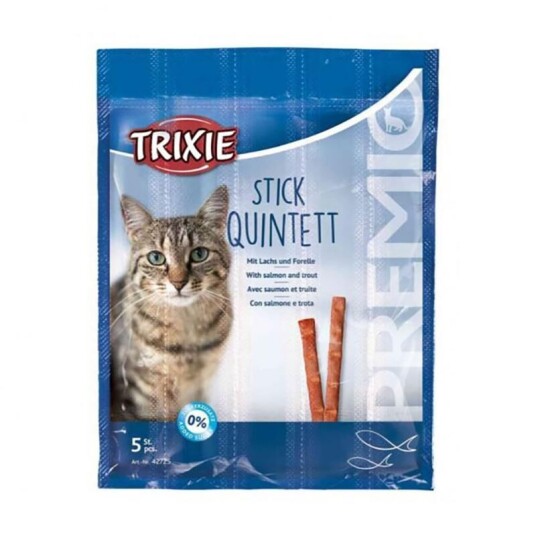 Trixie Premio Godbitstick til katt m/smak av Laks & Ørret 5 x 5 g