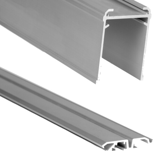 Lind Budget gulv/takskinne m/ekstra spor 245 cm aluminium