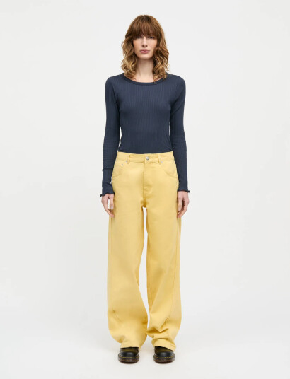Mads Nørgaard Pointella Troja Tee Ls Fav - Navy - M