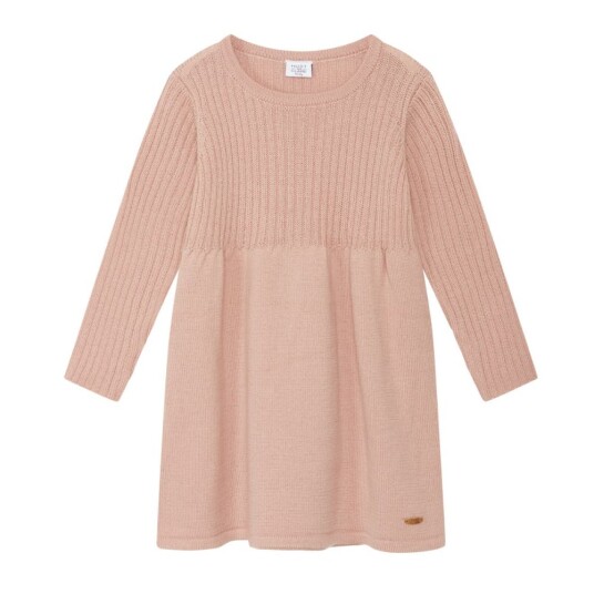 Hust and Claire   Kjole i Ull Strikket Rose Cloud   110