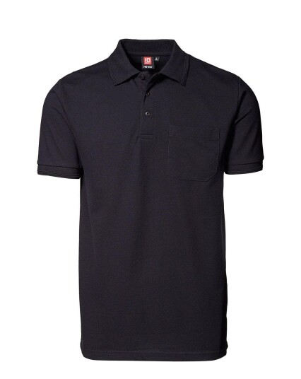 Id PRO Wear Poloskjorte m. Lomme til Herre Svart