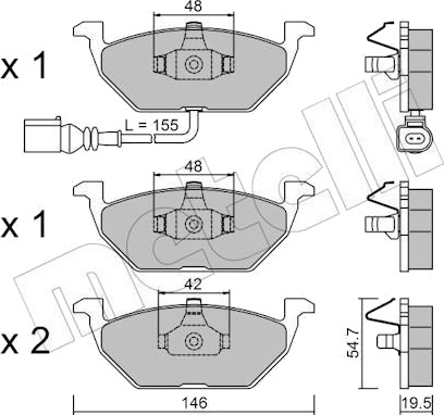 METELLI 22 0211 2 Bremseklosser