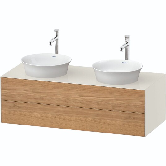 Duravit White Tulip Servantskap 2 skuf. 130x55x40,8 cm Eik/Nordisk Hvit Høygl.