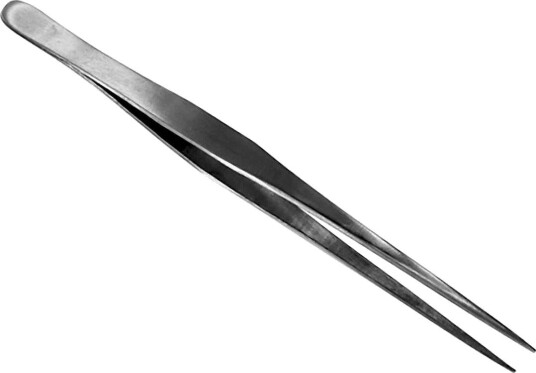 Vallejo T12008 Pinsett - 175mm, Rett Spiss - Rustfritt Stål