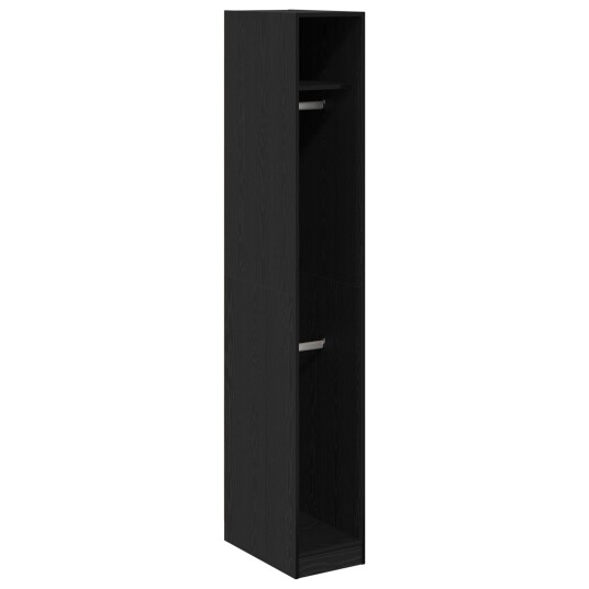  Sort Eik Garderobe 30 x 50 x 200 cm – laget av konstruert tre.
