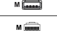 Datalogic Usb Cable For Power Off Terminal Applications Usb-Kabel Usb Hann Til Rj-45 10-Kontakts Hann 2 M