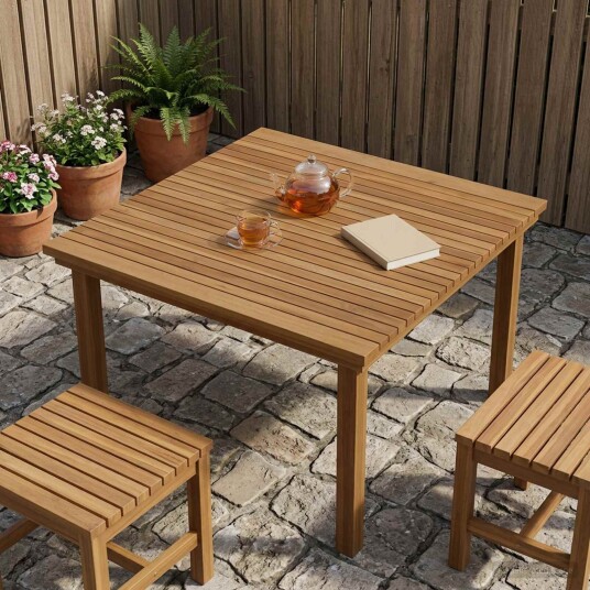 vidaXL Bordplate 90 x 90 x 3,5 cm Torget Massivt Teaktre Naturlig vidaXL Bordplate 90 x 90 x 3,5 cm Torget Massivt Teaktre Naturlig