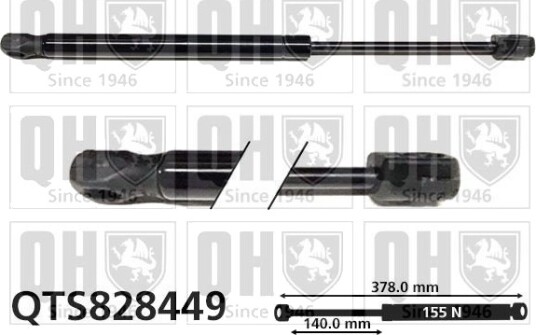 Gassfjær, motorpanser QUINTON HAZELL QTS828449