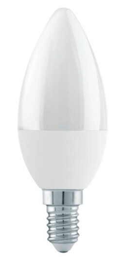 Eglo Led-Lyspære Form: C37 E14 4.9 W Ekvivalent 40 Klasse F Varmt Hvitt Lys 3000 K Opal Eglo Led-Lyspære Form: C37 E14 4.9 W Ekvivalent 40 Klasse F Varmt Hvitt Lys 3000 K Opal