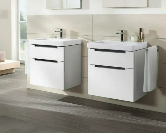 Villeroy & Boch  Subway 2.0 XXL Servantskap m/2 skuf. 587x590x454 mm Nordisk Eik/Krom