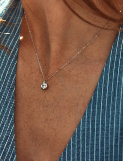 Edblad Ocean Gem Necklace S Steel Silver ONE SIZE