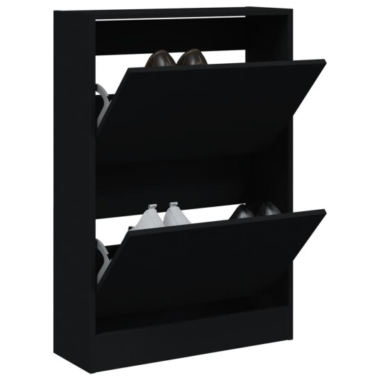Skohylle svart 60x21x87,5 cm konstruert tre 8721012381261