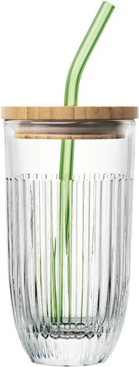 La Rochere Rochère Ouessant smoothieglass med lokk og sugerør 43 cl Transparent
