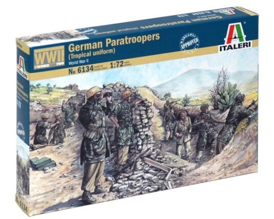 Italeri Infanterisett 1/72 German Paratroopers (Tropical Uniform) No 6134