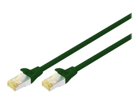 Digitus Koblingskabel Rj-45 Hann Til Rj-45 Hann 1 M S/Ftp Cat 6A Halogenfri Formstøpt Uten Hindringer Grønn En Pakke 10