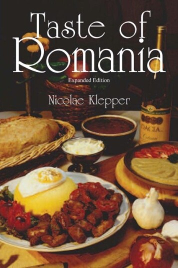 Taste of Romania, Expanded Edition Taste of Romania, Expanded Edition