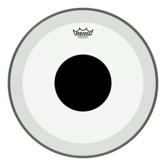 Remo P3-1318-10- Powerstroke P3 Clear Svart Dot Bass Drumhead 18"