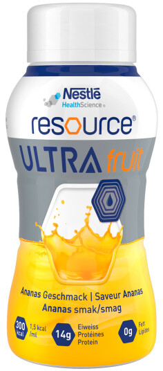 Resource Ultra Fruit, klar næringstilskudd med ekstra protein, Ananas, 4x200 ml Resource Ultra Fruit, klar næringstilskudd med ekstra protein, Ananas, 4x200 ml