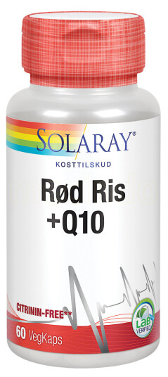 Solaray Rød Ris + Q10 60 Kapslar