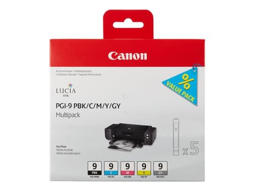 Canon Blekk Multipack Pgi-9 (pbk/c/m/y/gy)