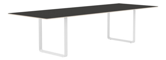 Muuto 70/70 spisebord 295 x 108 cm Black linoleum-Plywood-White
