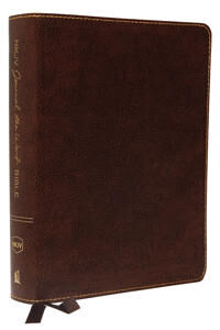 Thomas Nelson NKJV, Journal the Word Bible, Large Print, Bonded Leather, Brown, Red Letter