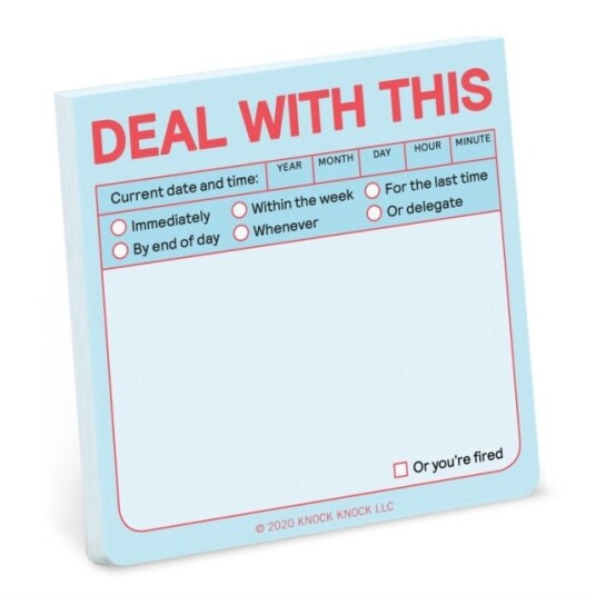 Knock Knock Deal with This Sticky Note Pastel Edition