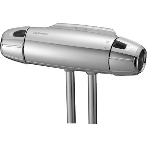 FM Mattsson 9000E dusjbatteri, krom