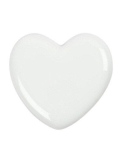 Creativ Company Glass Heart - White 1st.