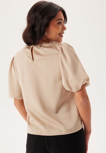 VILA Viellette 2/4 SATIN PUFF TOP S Cement 42 VILA Viellette 2/4 SATIN PUFF TOP S Cement 42