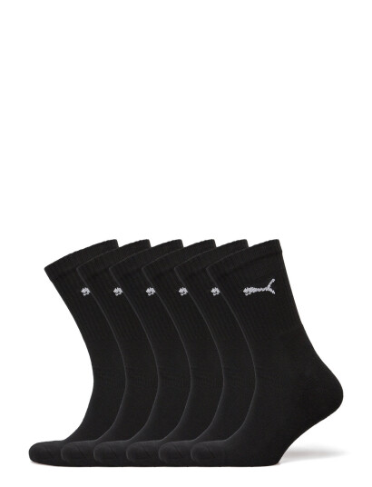 PUMA Puma Unisex Crew Sock 6P Ecom - Black - 43-46 PUMA Puma Unisex Crew Sock 6P Ecom - Black - 43-46