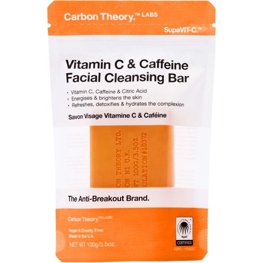 Carbon Theory SupaVit C Vitamin C & Caffeine Facial Cleansing Bar 100 Carbon Theory SupaVit C Vitamin C & Caffeine Facial Cleansing Bar 100