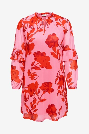 Only Carmakoma Kjole carCarti O neck Abk Dress Jrs Rosa