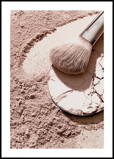 Crushed Compact Powder Soft Brush Flatlay Plakat Plakat / 100x150cm
