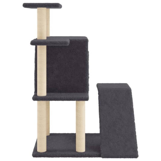 Vidaxl Kattetre Med Klorestolper I Sisal MÞrkegrÄ 97 cm Vidaxl Kattetre Med Klorestolper I Sisal MÞrkegrÄ 97 cm
