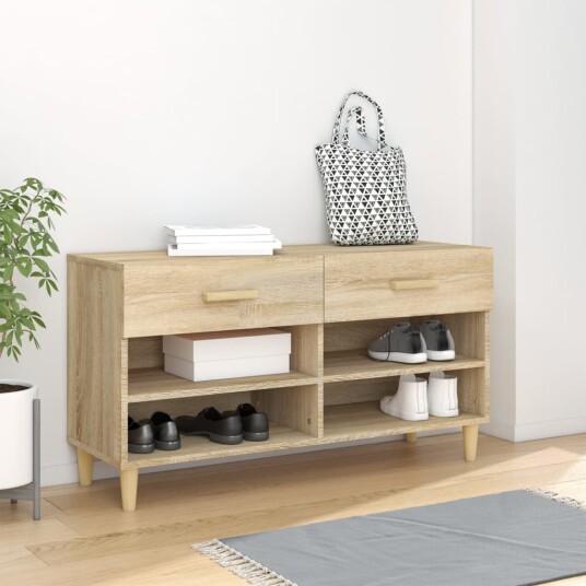 vidaXL Skoskap sonoma eik 102x35x55 cm konstruert tre vidaXL Skoskap sonoma eik 102x35x55 cm konstruert tre