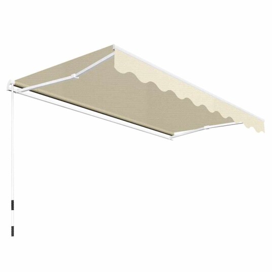 vidaXL Foldbar markise manuell 300 cm kremhvit