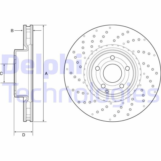 Bremseskive DELPHI BG9216C Bremseskive DELPHI BG9216C