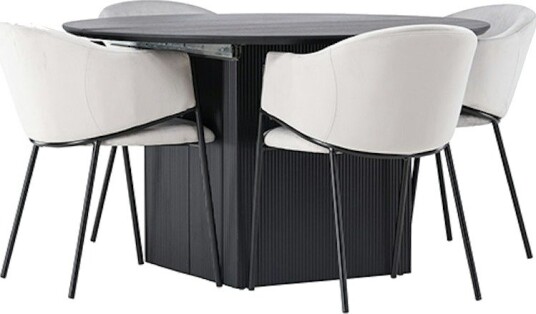 Spisegruppe Venture Home Matilda med 4 Evelina Stoler