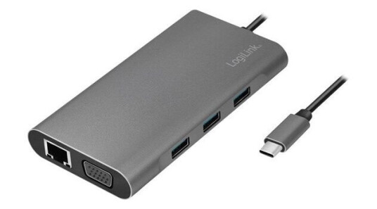 LogiLink USB 3.2 Gen 1 docking station USB-C 10-port PD silver LogiLink USB 3.2 Gen 1 docking station USB-C 10-port PD silver