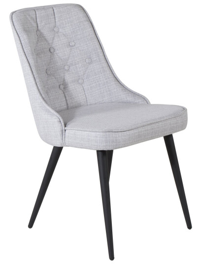 Venture Design Velvet deluxe spise stol Grå Textil/svart Grå